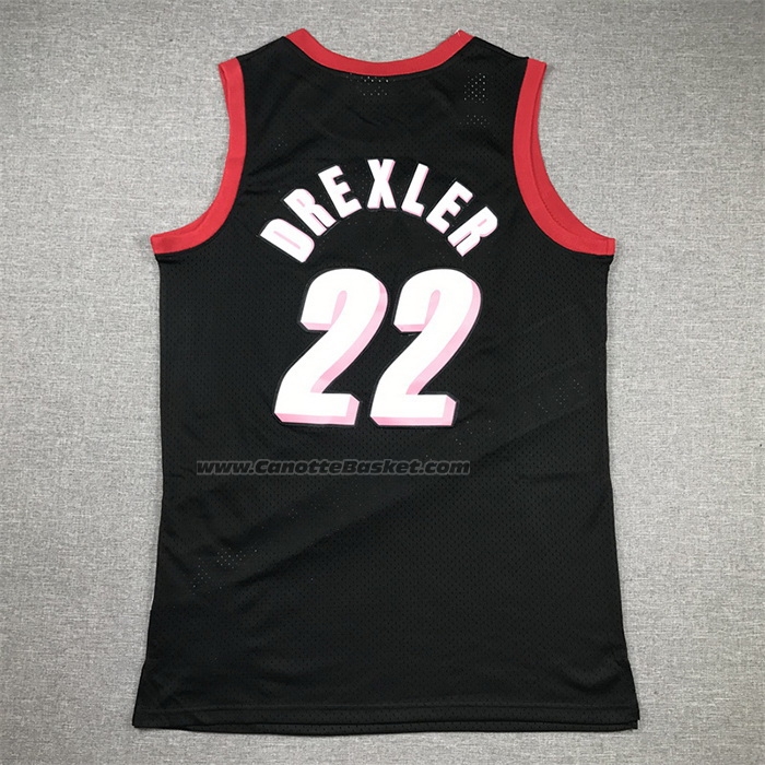 Maglia Portland Trail Blazers Clyde Drexler #22 Mitchell & Ness 1991-92 Nero